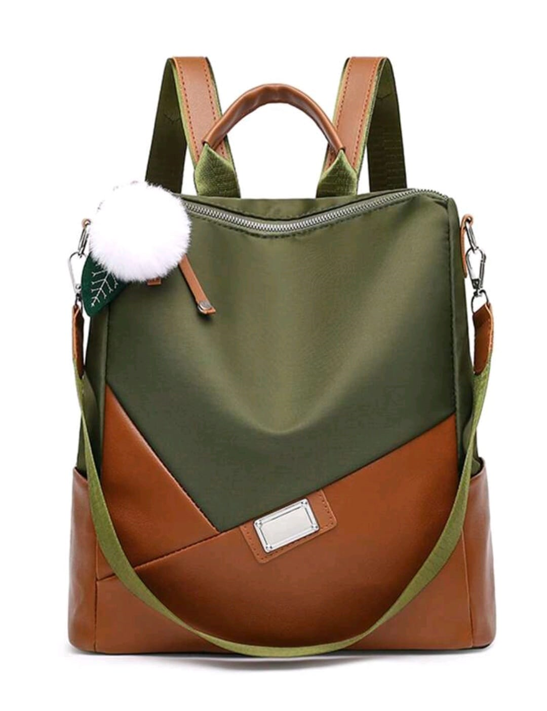 BOLSO MORRAL DE LUJO  LLAVERO POMPON